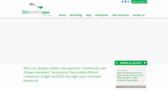 Desktop Screenshot of bioprocessalgae.com